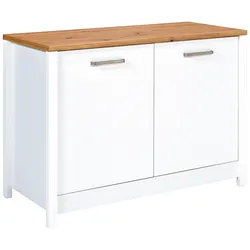 Spülenunterschrank Sicilia Weiß/Eiche Artisan