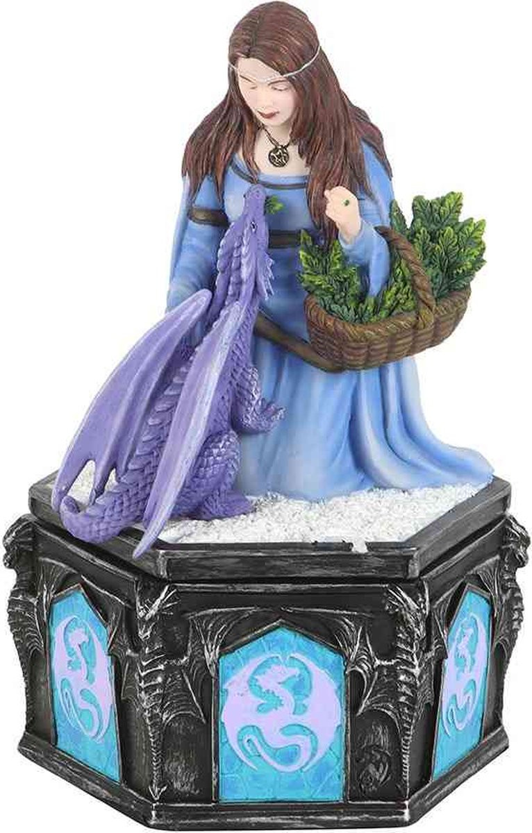 Something Different Dragon Friendship Winter Box door Anne Stokes decoratieve opbergdoos - Multicolours