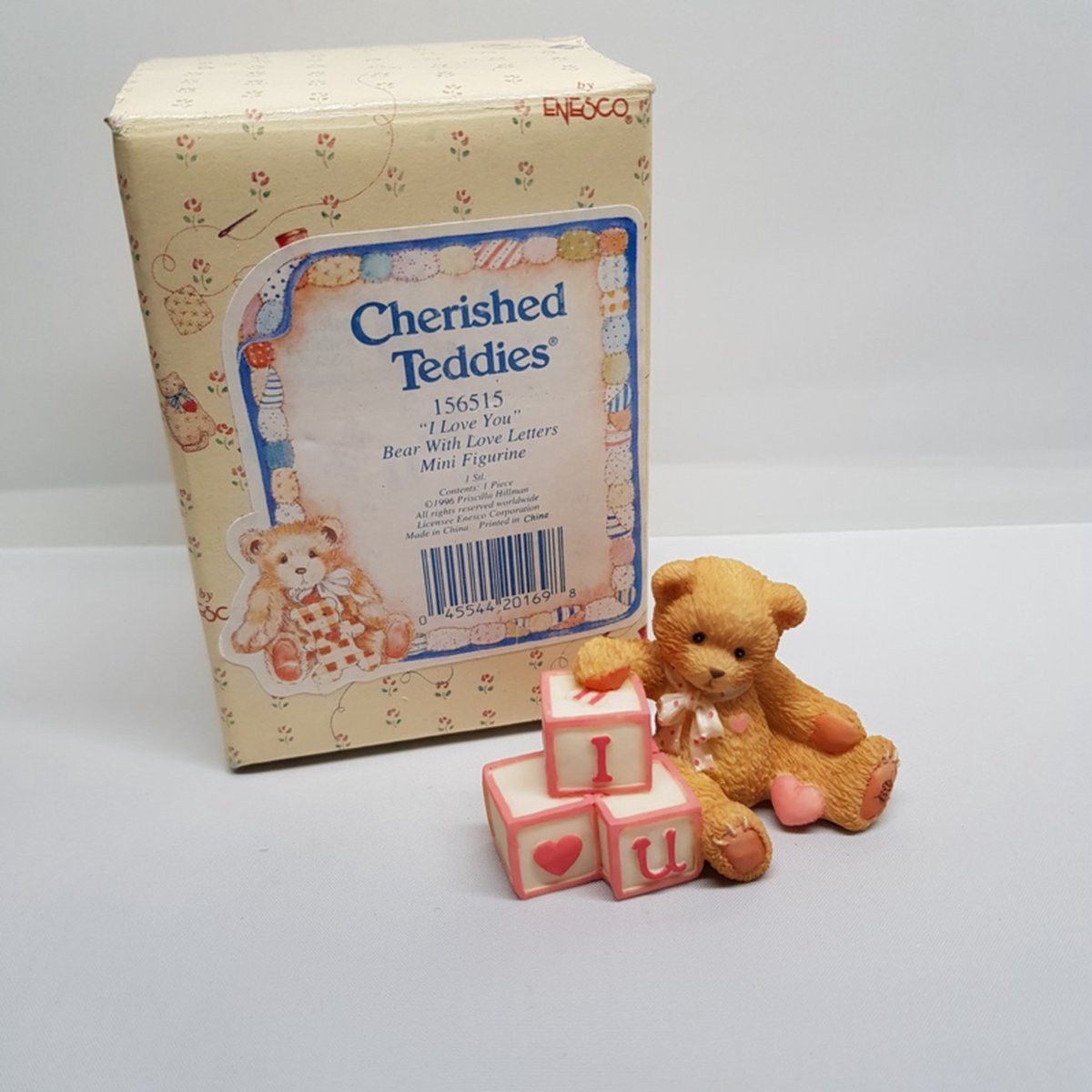 Cherished Teddies Mini Figurine Bear With Love Letters 156515
