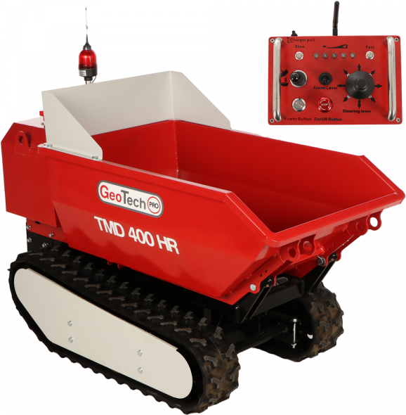 GeoTech Pro TMD 400 HR - Motocarriola a batteria radiocomandata - Ribaltamento idraulico - 48V 15Ah
