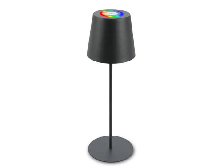 Briloner - Lampe de table LED sans fil avec touche\, lumière colorée RGB+W\, hauteur réglable\, lampe LED\, lampe de camping\, lampe de table\, lampe à accu\, Outdoor\, 36x10\,5 cm\, anthracite