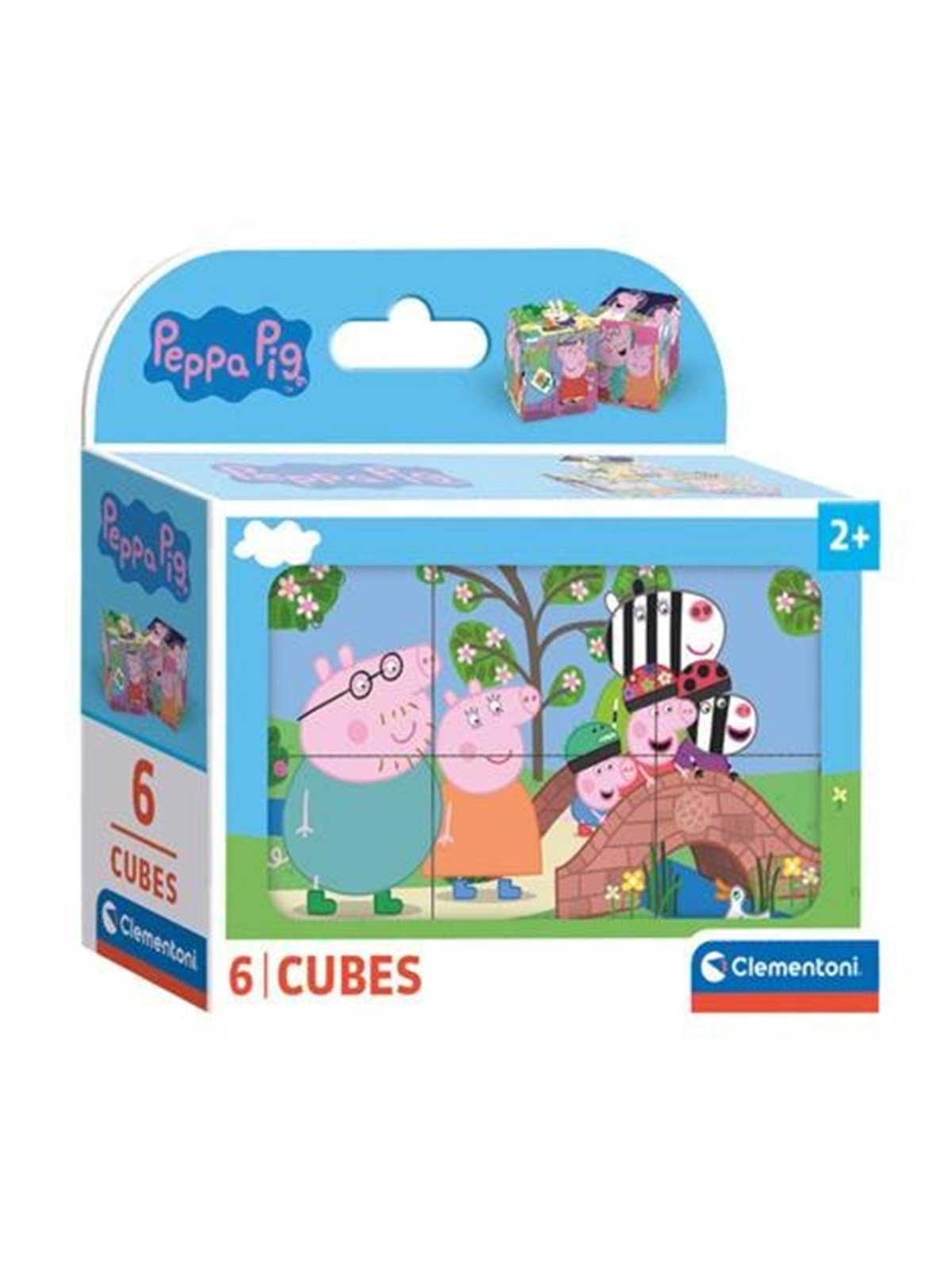 Clementoni Puzzle Peppa Pig, 6 Würfel Block