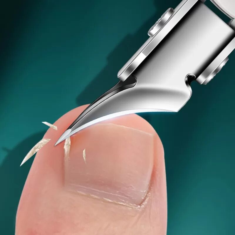 INF Ultra Scharfer 25° Winkel-Nagelknipser mit Schutzhülle – Präzises Schneiden Grün