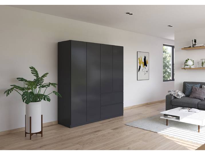 Drehtürenschrank Costa 181cm Grau/Graumetallic Premium