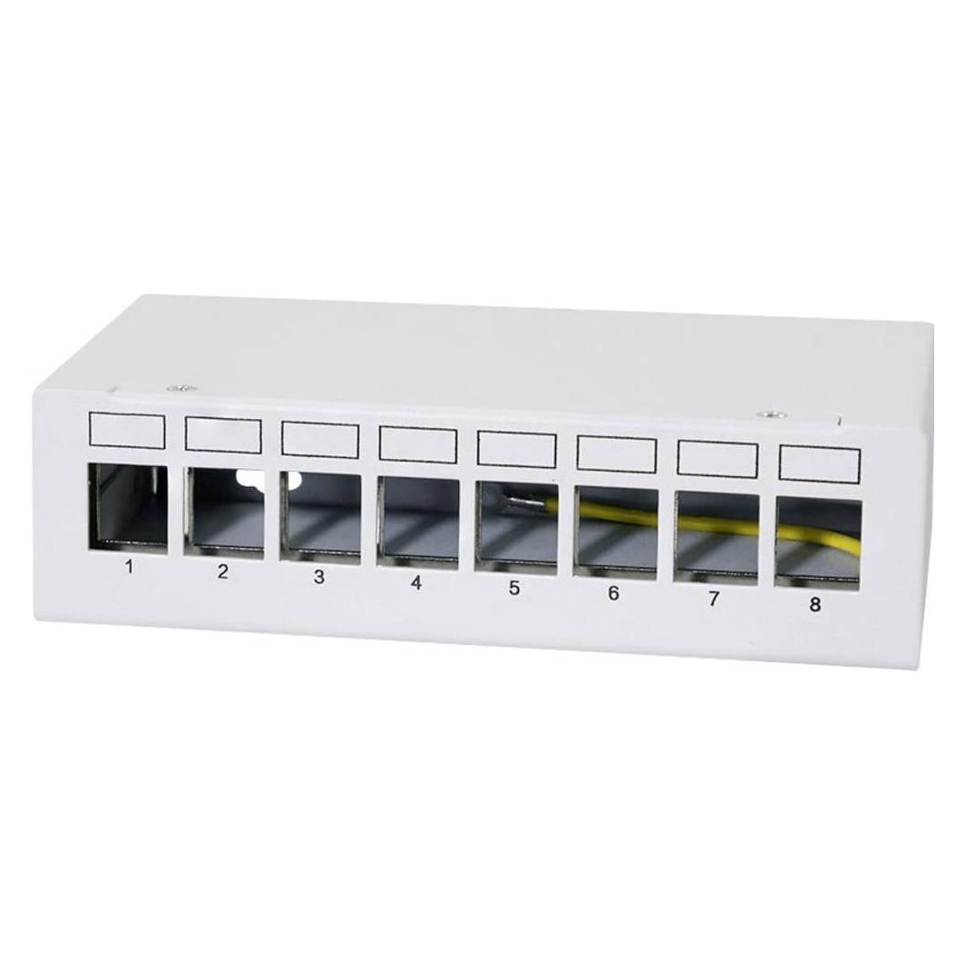 LogiLink Patch Panel 8 Port mit 8 Cat.6A Keystone Modulen (NK4092)