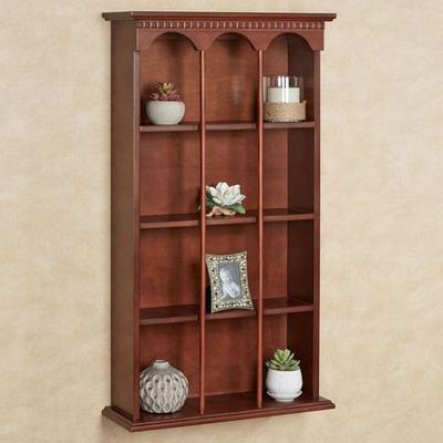 Touch of Class MacKenzie Vertical Curio Shelf Classic Cherry , Classic Cherry