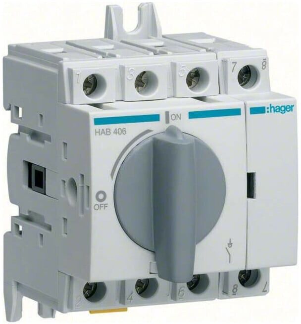 Hager Lasttrennschalter 4P 63A HAB406)