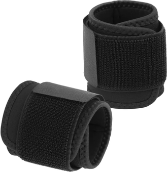 Market Central Adjustable Wrist Wraps For Gym Training Strength Support And Fitness Workouts black (2pcs)
