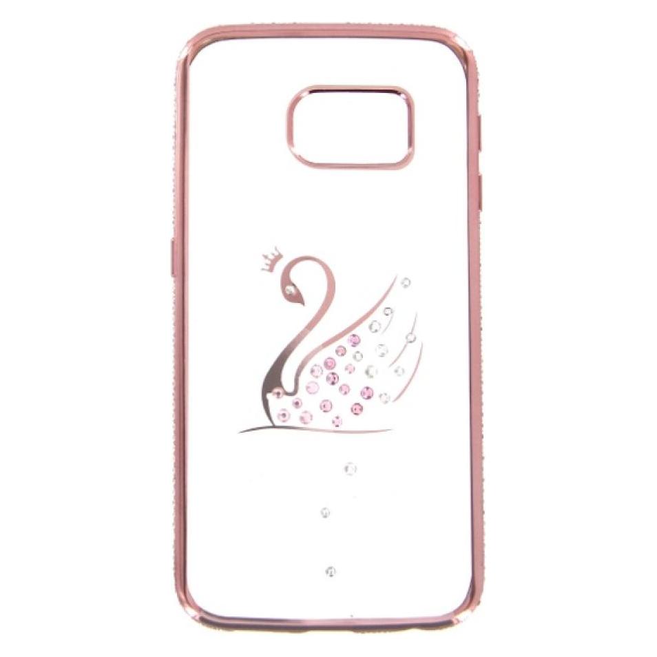 OEM TPU Case Bling Samsung S6 Edge-swan rosegold (Samsung Galaxy S6 Edge) (25445481)