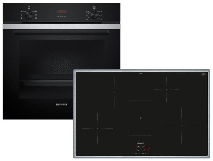 SIEMENS Backofen-Set, mit Teleskopauszug nachrüstbar, Powerboost-Funktion, Timer