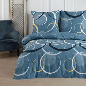 Buymax Bettwäsche Wave, petrol, Renforcé, 2 Kissenbezüge 80x80 cm und ein Bettbezug 200x200 cm