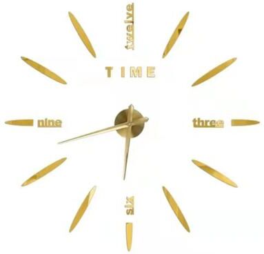 Inspire Select Modern 3D DIY Wall Clock Large Acrylic Mirror Sticker Quartz Clock For Living Room Home Decor 022g 3d 37 In