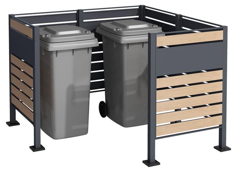 Mülltonnenverkleidung Mülltonnenbox 120 cm Garten Zaun Sichtschutz 6 Elemente