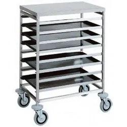 Fimar Backblechwagen mit Regal - 8 Backbleche 80x60 cm oder 16 Backbleche 40x60 cm