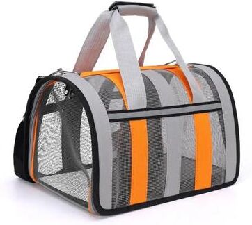 Inspired Finds Breathable Crossbody Pet Carrier Bag For Cats & Small Dogs orange (s)