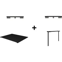 AVANTI Esstisch Erweiterung Schwarz Schwarz 83 cm