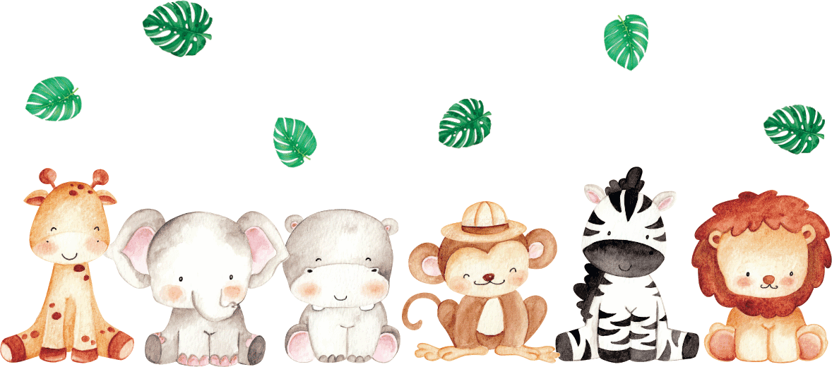 Ambiance-sticker Stickers animaux heureux aquarelles