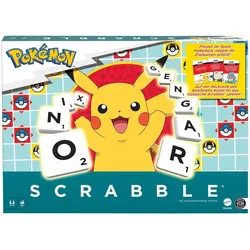 Mattel HXT28 - Mattel Games - Pokémon - 2 in 1 Scrabble Brettspiel – Klassisch spielen oder Pokémon-Modus wählen