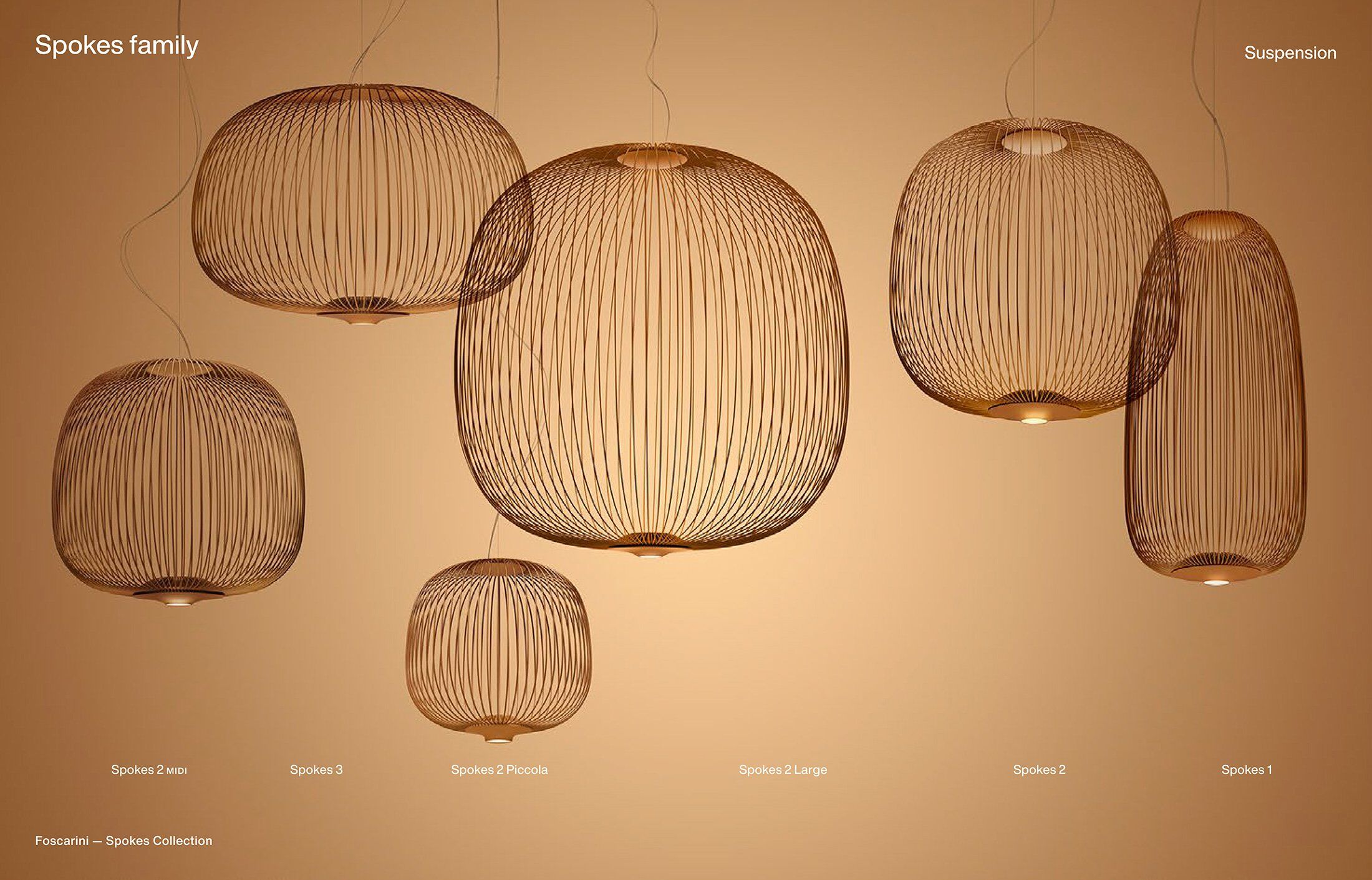 Foscarini Spokes 2 Piccola Pendelleuchte (weiß, nicht dimmbar) weiß   nicht dimmbar