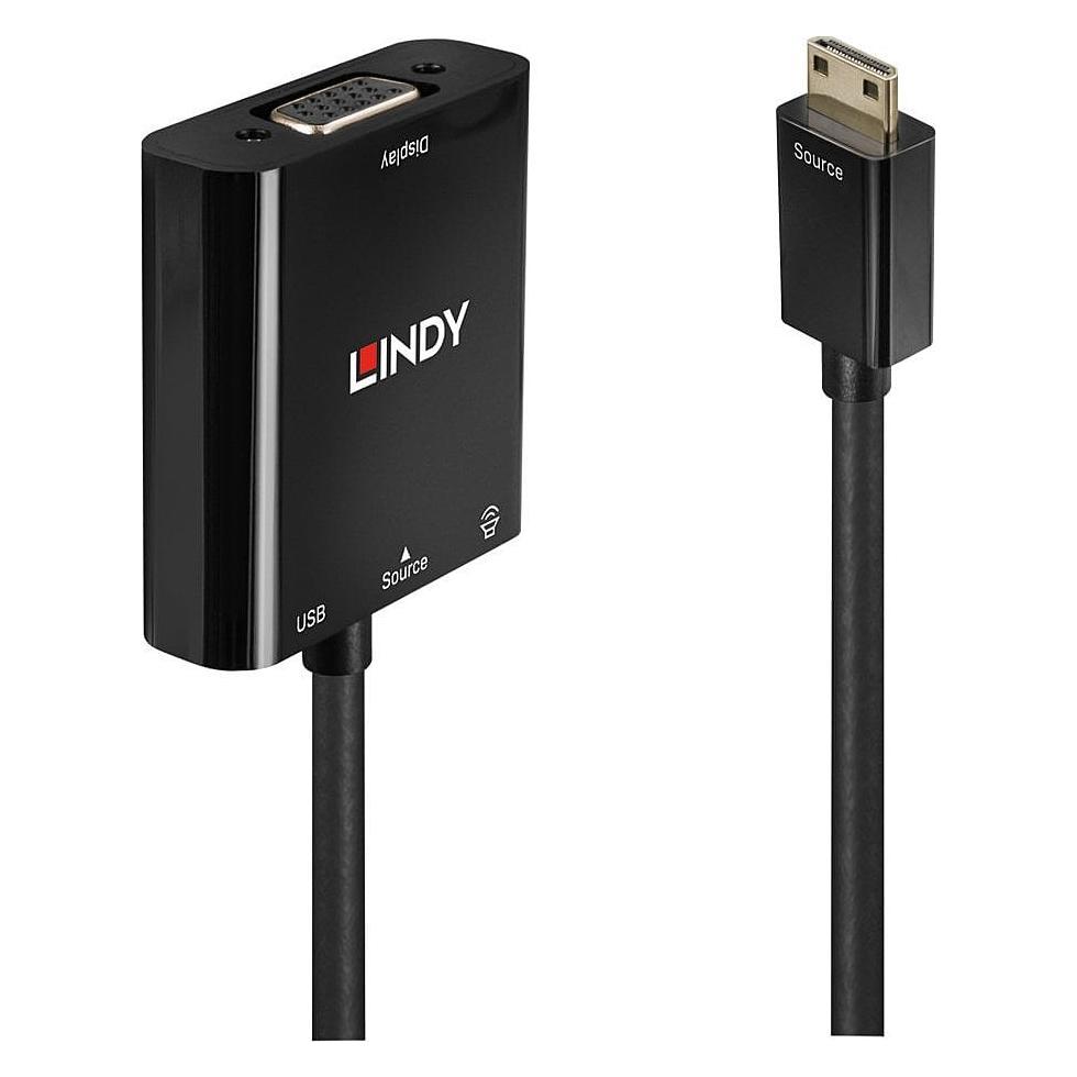 Lindy mini HDMI (Typ C) - VGA| 3.5mm | USB Micro-B (VGA) (38286)