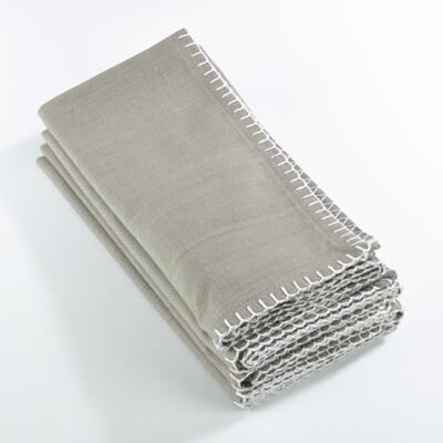 Saro Lifestyle Whip Stitched Design Napkin (Set of 4)