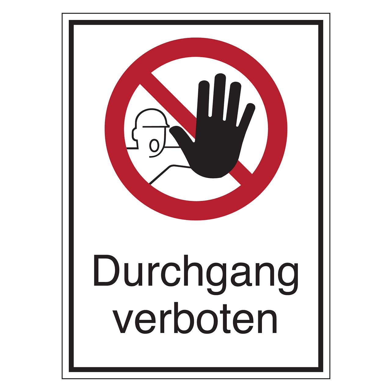 Brady STD-147-262x371-B7525, Verbotsschilder - Durchgang verboten (801111)