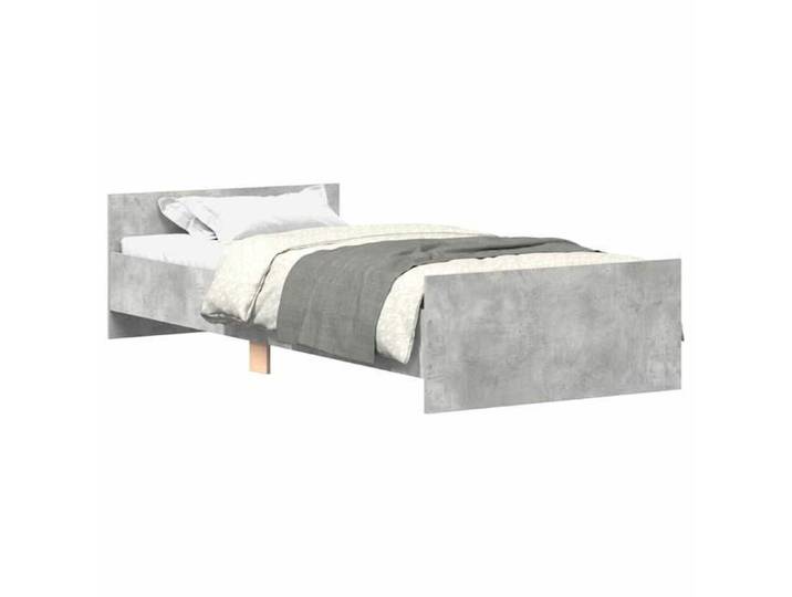 Gris Cadre de lit sans matelas gris béton 100x200 cm - Structure de lit LV117061