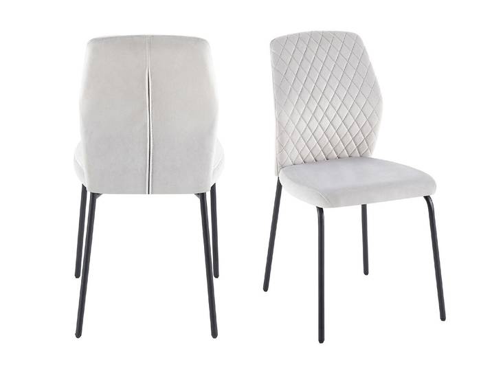 3er Set Salesfever Stuhl Samt Rauten 2er Set