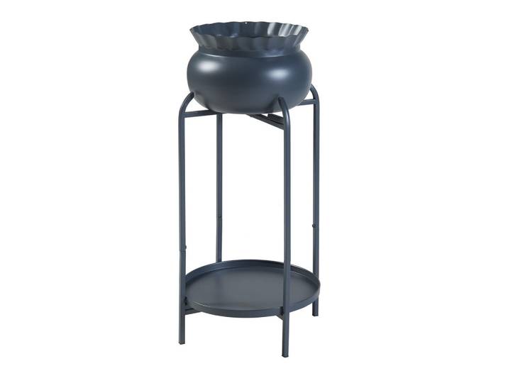 [en.casa] Blumenständer Altena, Schwarz, Metall, 27x60x27 cm, Wohnzimmer, Wohnzimmertische, Blumentische