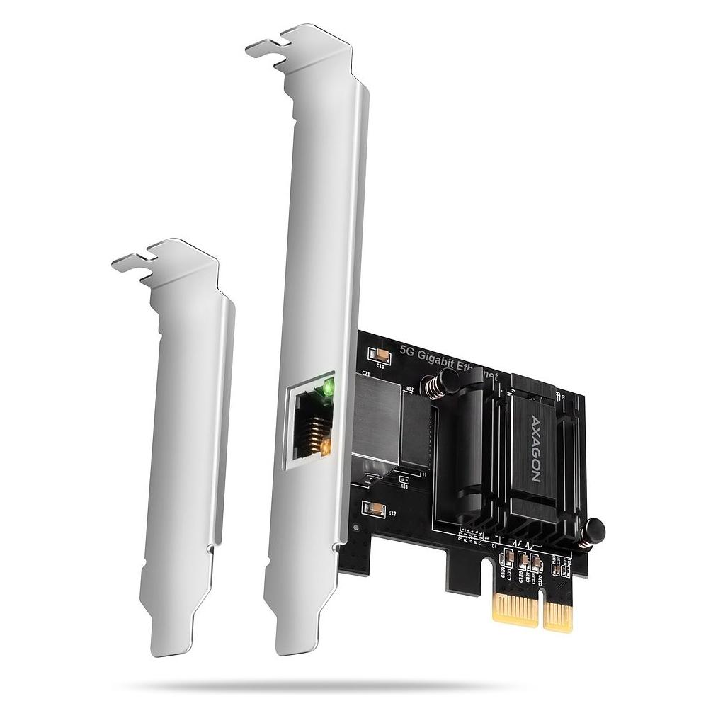 Axagon PCEE-G50 PCIe Adapter 5 Gigabit Ethernet Realtek PXE mit SP & LP (Ethernet, Mini PCI Express) (PCEE-G50)