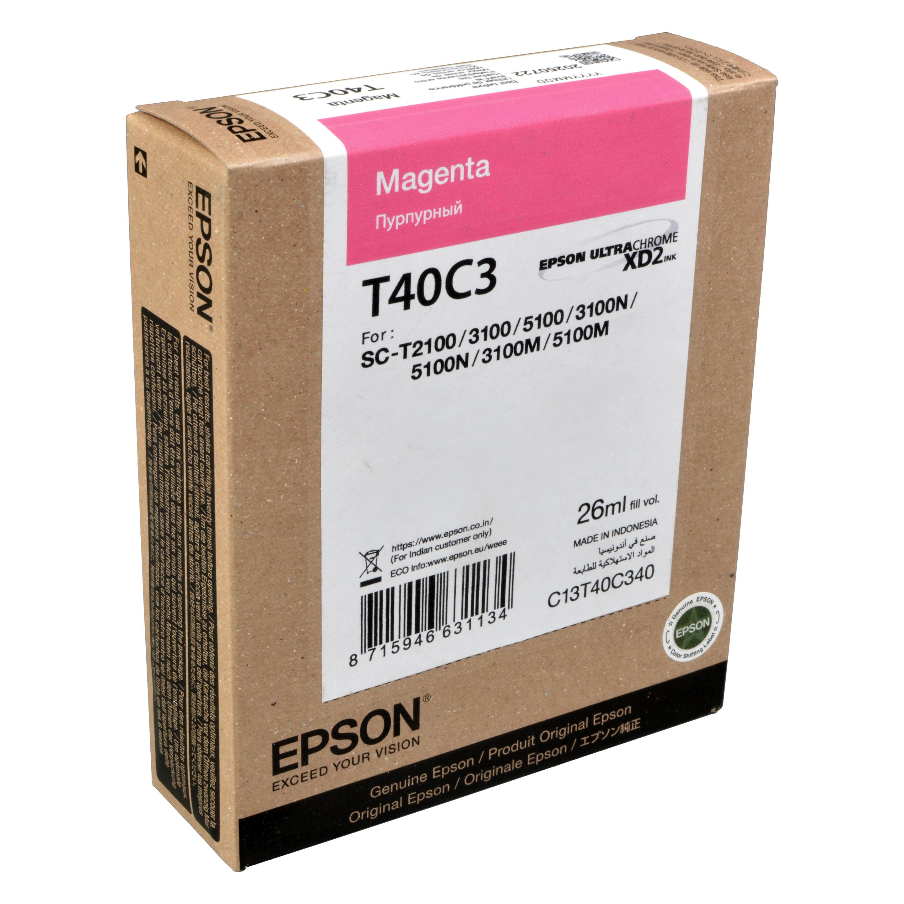 Epson Singlepack UltraChrome XD2 T40C340 (M) (C13T40C34N)