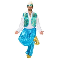 buttinette Kostüm "Orient" für Herren, blau/gold