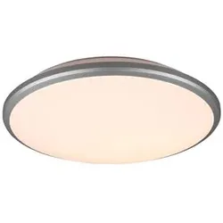Reality Leuchten LED-Deckenleuchte Limbus Kunststoff Silber Titan