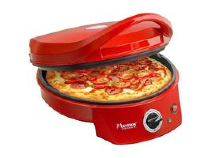 Four à pizza - BESTRON - APZ400 - Rouge - Plaque Ø27 cm - Température réglable chauffe 7 min