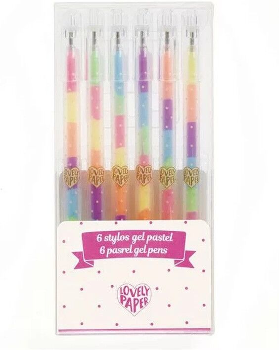 6 stylos gel pastel - Djeco