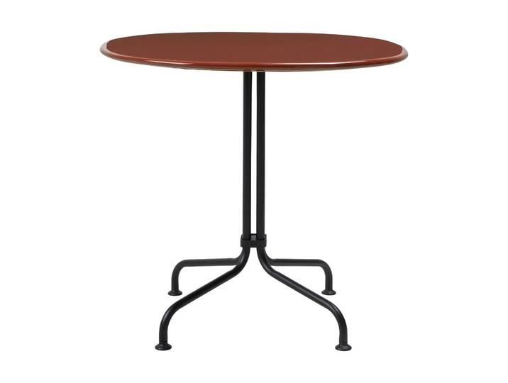 GUBI Carmel Bistro Esstisch 75x75 cm Rock red-black semi matt
