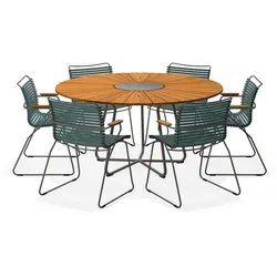 HOUE CLICK Gartenmöbel Set – 6 Personen mit CIRCLE Tisch rund 150cm