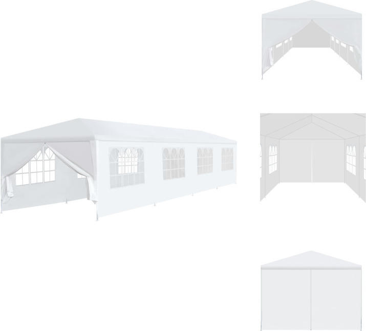 vidaXL Gartenzelt 3x12 m Weiß - Pavillons & Partyzelte