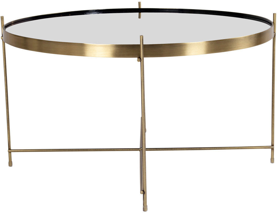 17 Stories Kalyl Coffee Table Brass 40" H x 70" W x 70" D