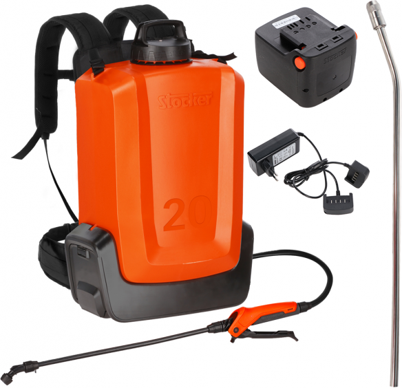 Stocker Ergomist 20 - Akku-Rückenspritze - 20 L Tank - 21 V - 4 Ah
