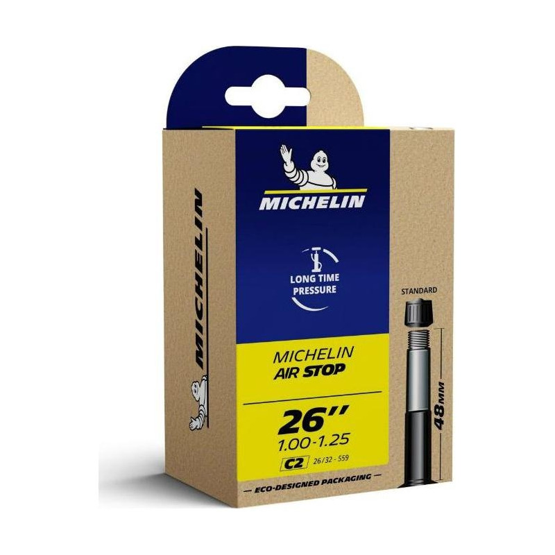 Chambre à Air vélo Michelin Air Stop C2 26" x 1,00/1,35" Schrader 36