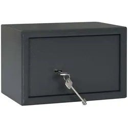 DELUKE Tresor KODO mit Schloss Dunkelgrau 31x20x20cm Stahl | Safe Tresor für Zuhause Sicherheitsbox Stahltresor für Wertsachen