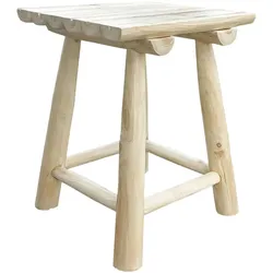 Gartenhocker aus Teak Quadratisch Naturfarben