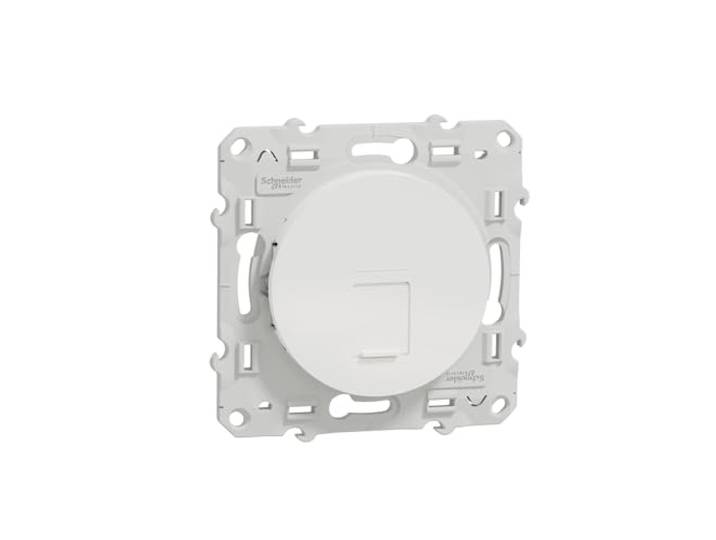 Schneider Electric S520477 Odace\, prises RJ45\, Grade 3 (Multimédia)\, Cat.6A STP longue distance\, Blanc Odace\, prise RJ45 Blanc\, grade 3 (multimédia +) cat. 6A STP (longue distance)
