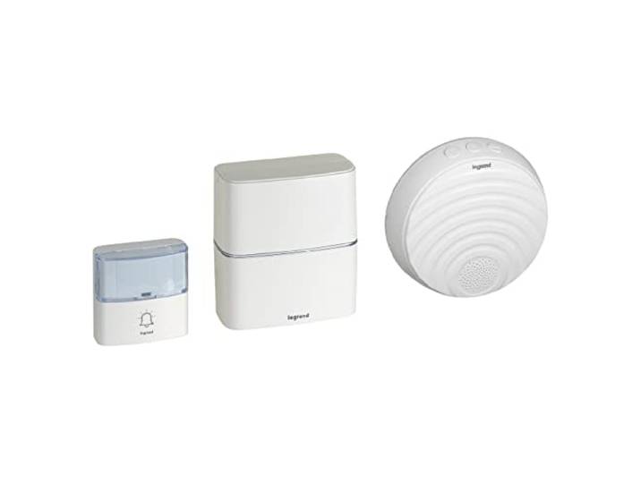 Legrand 094272 Draadloze bel met dubbele kabel, werkt op batterijen, wit