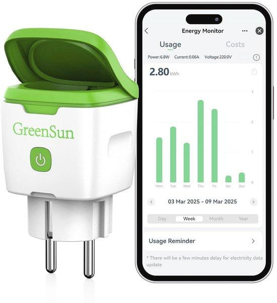 Wifi Stopcontact voor Buiten met Timer en Stroommeting - Waterdicht en Compatibel met Alexa - 16A