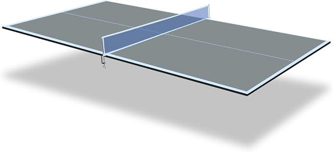 Tischtennisplatte klappbar 137 cm - Tischtennis-Set mit Netz und 2 Schlägern, Blaue MDF-Platte, U-förmige Metallbeine, rutschfest, platzsparend für Indoor & Outdoor, Kinder und Erwachsene