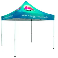 Faltpavillon mit Druck 3x3m Alu, Indoor B1-zertifiziert, Outdoor wetterfest, inkl. Werbedruck + Tasche