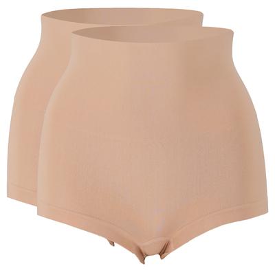 Shapingslip SARLINI, Damen, Gr. XL, 2 Stk., beige, Obermaterial: 50% Elasthan, 50% Polyamid, eng, Unterhosen, Nahtose, figurformende Shorts
