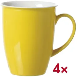 Ritzenhoff & Breker 4-teiliges Kaffeebecher-Set »Doppio« gelb, 8x10x8 cm